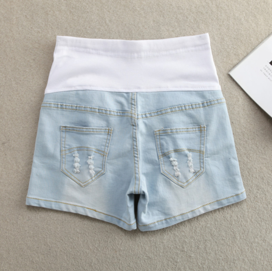 【SP701】Maternity Short Jeans 孕妇割破牛仔短裤 - Image 2
