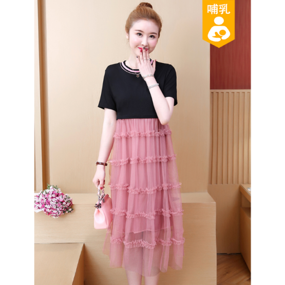 Breastfeeding maternity dress