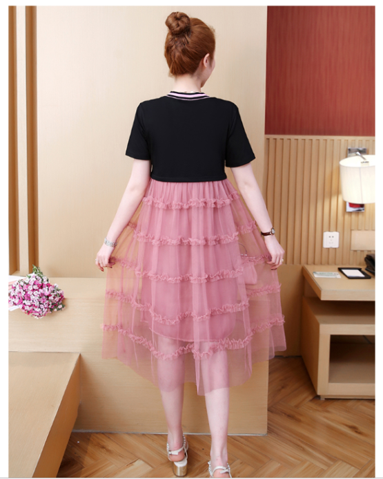 【DR907】Lace Breastfeeding Maternity Dress 2色镂空哺乳孕妇连衣裙 - Image 2