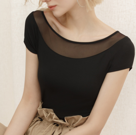 K258A KosyWear Europe Lace Short Sleeve Blouse 欧美蕾丝领短袖上衣 - Image 2