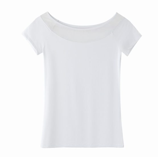 K258A KosyWear Europe Lace Short Sleeve Blouse 欧美蕾丝领短袖上衣 - Image 3