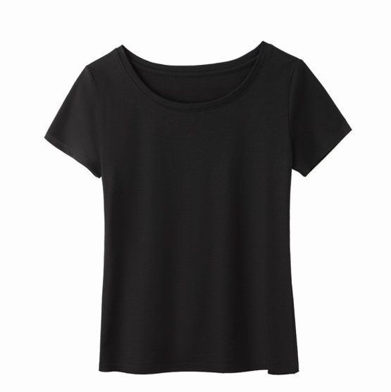 K1055A KosyWear Europe Short Sleeve Blouse 欧美大圆领短袖上衣 - Image 2