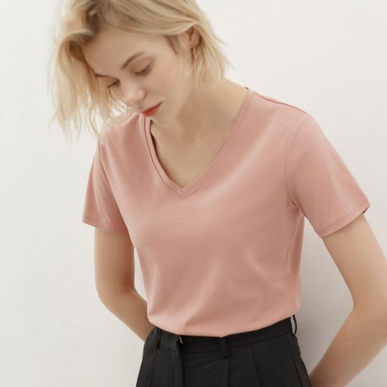 K1077A KosyWear Europe Short Sleeve Blouse 欧美V-领短袖上衣 - Image 4