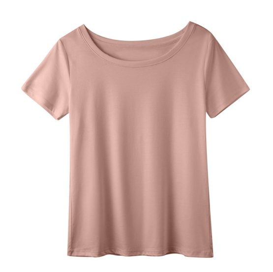K1055A KosyWear Europe Short Sleeve Blouse 欧美大圆领短袖上衣 - Image 4